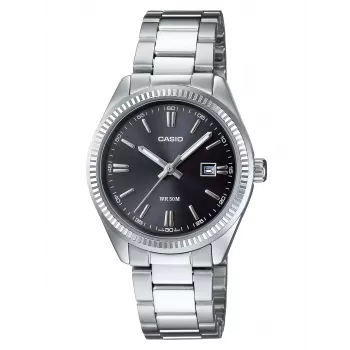 CASIO LTP1302PD-1A naiste analoogkvartskell 34,2mm roostevabast terasest musta numbrilaual