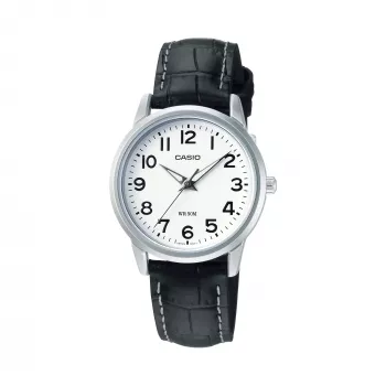 CASIO LTP1303PL7BVE Unisex Analoogkell - Roostevabast terasest korpus, must nahkrihm, 50m veekindlus