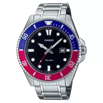 CASIO MDV107D1A3VDF meeste sukeldujakell 42mm roostevabast terasest musta sihverplaadiga
