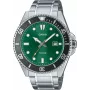 CASIO MDV107D3A2VDF Meeste Analoogkvartskell, 42mm Roostevaba Teras, Roheline Siht, 200m Veekindlus