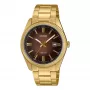 Casio meeste MTP1302PGC5AV analoog roostevabast terasest käekell pruuni sihverplaadi ja roosakuldse viimistlusega