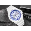 CASIO MRW200HC7B2VD meeste analoogkvartskell päeva-kuupäeva näiduga, 100m veekindlus, vaigurihm, valge sihverplaat, sinine/punane raam