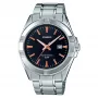 CASIO MTP-1308D-1A2 meeste analoogkvartskell, 48,9 mm, must sihverplaat, hõbedane roostevabast terasest käevõru