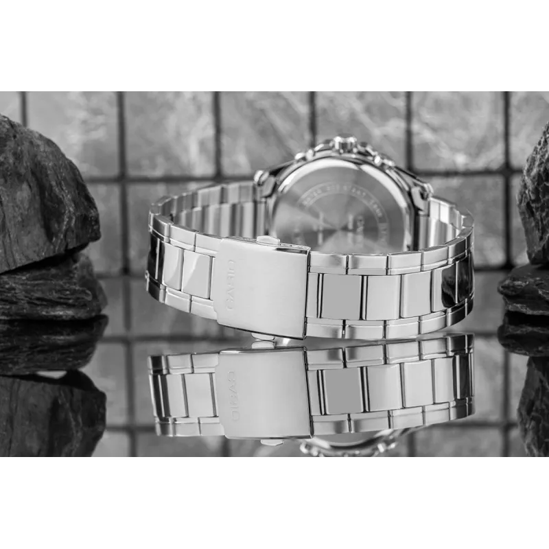 Casio MTP-1374D-1AV meeste analoogkvartskell roostevabast terasest 43,5 mm