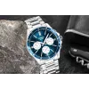 Casio MTP-1374D-2A3 meeste analoogkvartskell roostevabast terasest käevõruga, sinine sihverplaat, kuupäev-nädalapäev, 50 m veekindlus