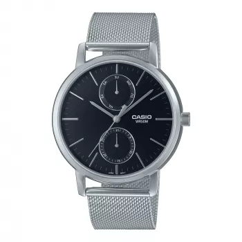 CASIO MTP-B310M-1AVEF Unisex Analoog Kvartskell, Roostevabast Terasest Võrkrihm, 50m Veekindel