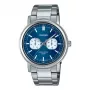 CASIO MTP-E335D-2E1VD meeste analoogkvartskell, sinine sihverplaat, roostevabast terasest käevõru, 47,6 mm