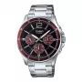 CASIO MTP1374D5AVDF Meeste Analoog Kvartskell Roostevabast Terasest Pruuni Sihtnumbri ja Hõbedase Tooniga 43.5mm