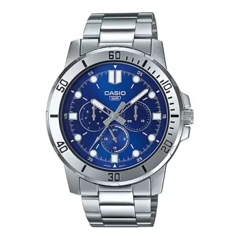 CASIO MTPVD300D2EUD meeste analoogkvartskell 45mm roostevabast terasest sinise numbrilaual