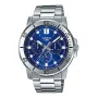 CASIO MTPVD300D2EUD meeste analoogkvartskell 45mm roostevabast terasest sinise numbrilaual