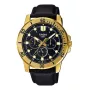 CASIO MTPVD300GL1EU meeste analoogkvartskell 45mm kullatooniga roostevabast terasest must nahk