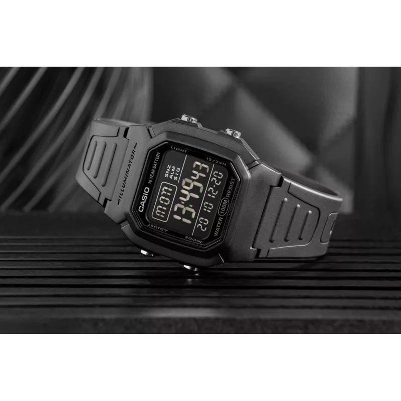 Casio W-800H-1BVES meeste digitaalkell - 100m veekindel kvartskell