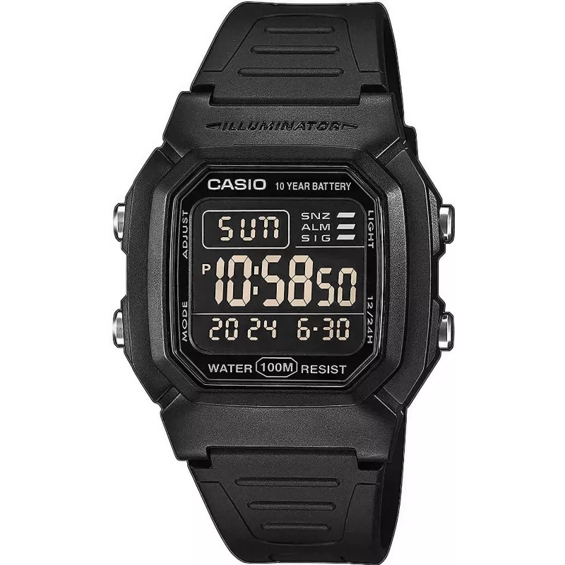 Casio W-800H-1BVES meeste digitaalkell - 100m veekindel kvartskell