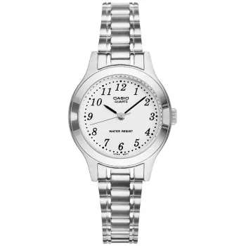CASIO naiste analoogkvartskell LTP-1128A-7B 33mm hõbedase numbrilaud ja roostevabast terasest käevõru