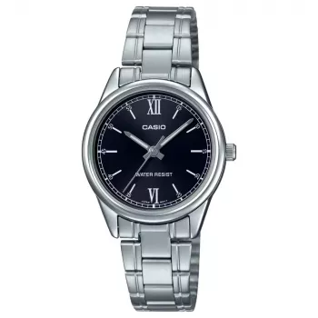 CASIO naiste analoogkvartskell LTP-V005D-1B2 34mm hõbedane roostevaba teras