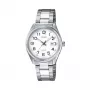 CASIO naiste LTP1302PD7BVE analoogkvartskell, 34,5 mm roostevabast terasest korpus, hõbedane sihverplaat, kuupäeva kuvamine