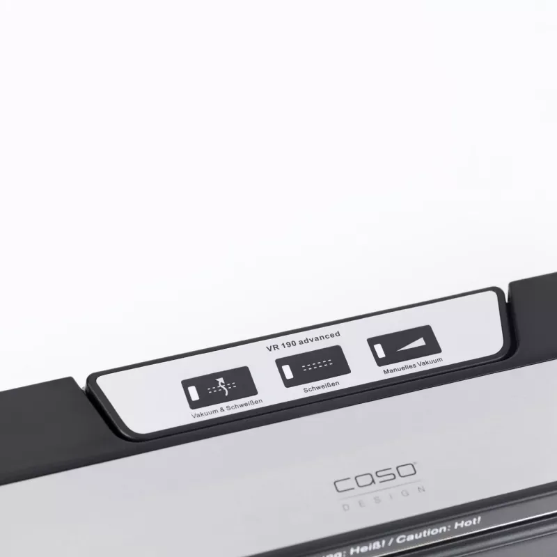 CASO VR 190 Advanced Varrasvaakumpakendaja – 100 W, Temperatuuri juhtimine, Topeltõmblus, Must