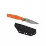 Casström Swedish Field Dresser oranž G10 jahinuga 100mm Sandvik 12C27 tera, täispikk tang, Kydex-kest