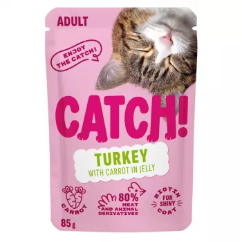 CATCH Türgi ja porgand tarretises märg kassitoit, 85g kott