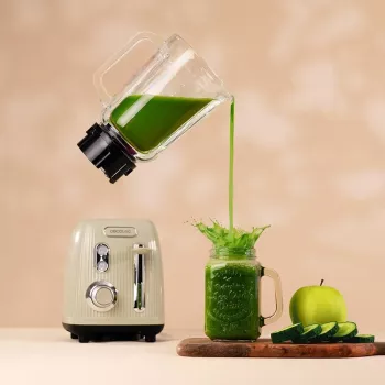 Cecotec Blender Power Black Titanium RetroGreen, 1200 W, 1.5 L klaasist kann, roheline