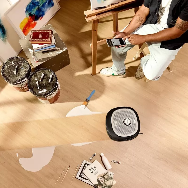 Cecotec Conga Z100 Robotic Vacuum Cleaner, Wet & Dry, 20000 Pa, 320 min Runtime, 5200 mAh, 3 L Dust Capacity, Black