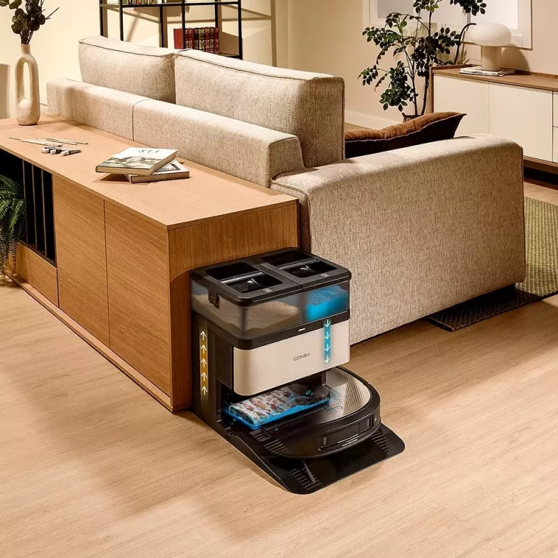 Cecotec Conga Z100 Robotic Vacuum Cleaner, Wet & Dry, 20000 Pa, 320 min Runtime, 5200 mAh, 3 L Dust Capacity, Black