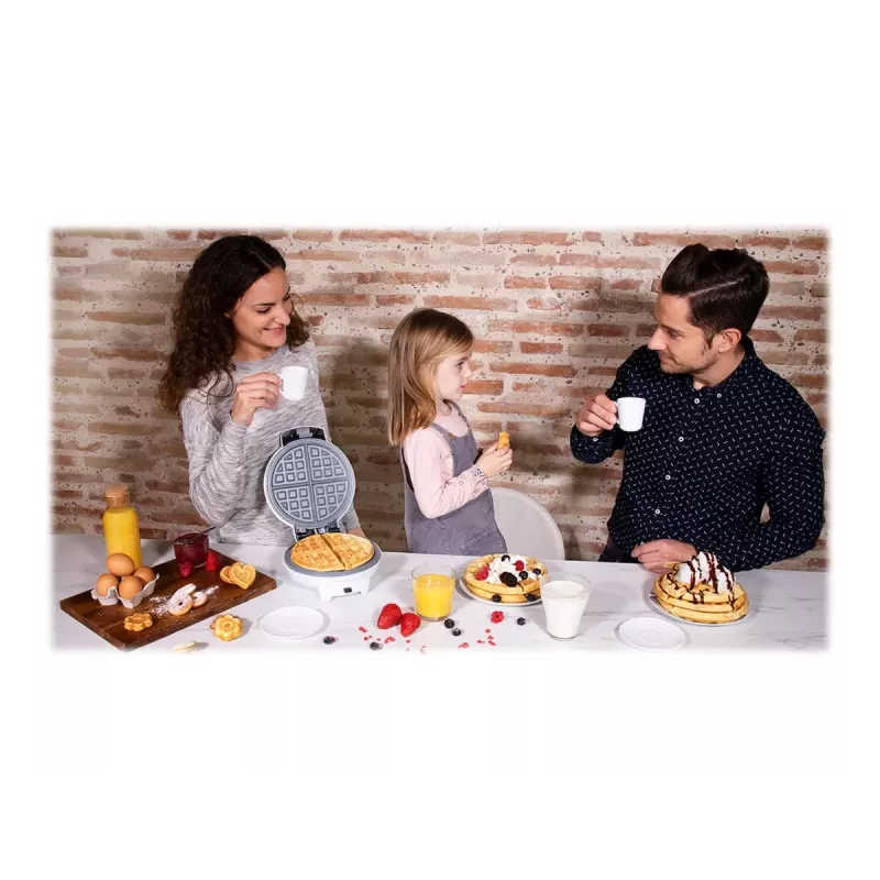 Cecotec Fun Gofrestone 3in1 Vahvlimasin | 700 W | 3 Vahetatavat Pletti Vahvlite, Muffinite ja Sõõrikute jaoks | Mittenakkuva Gofrestone-kate | Valge