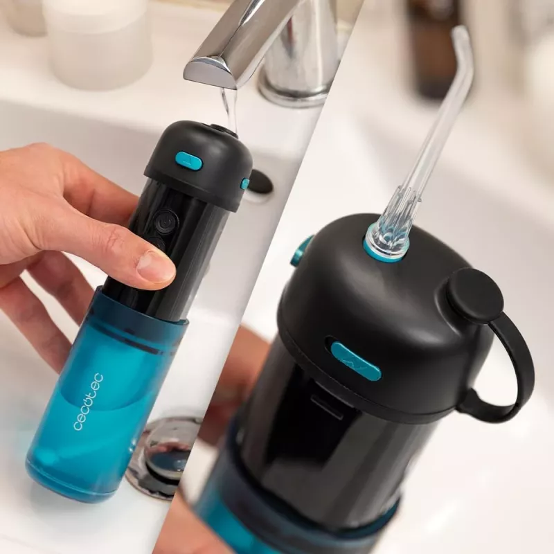 Cecotec Oral Irrigator ToothCare Jet Splash 150 ml Must/Sinine 2 otsikut