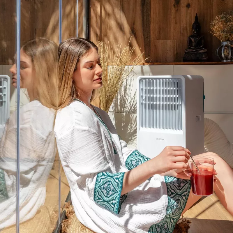 Cecotec Portable Air Conditioner ForceClima 7550 Style Connected, 7000 BTU/h, White, Wi-Fi, Remote Control