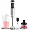 Cecotec Power Neutron 1100MAX Cream&Crush Hand Blender 1100W Adjustable Speed Turbo Chopper Black/Silver