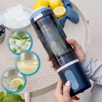 Cecotec Power Titanium Shake2Go kaasaskantav blender, 180 W, BPA-vaba purk, 0,6 L, Lagoon