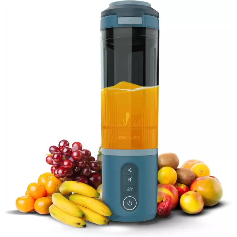 Cecotec Power Titanium Shake2Go kaasaskantav blender, 180 W, BPA-vaba purk, 0,6 L, Lagoon