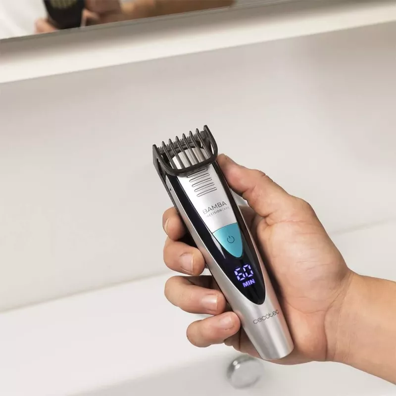 Cecotec PrecisionCare Pro 5-in-1 juhtmeta märg- ja kuivtrimmer, 13 pikkusastet, must/hõbedane