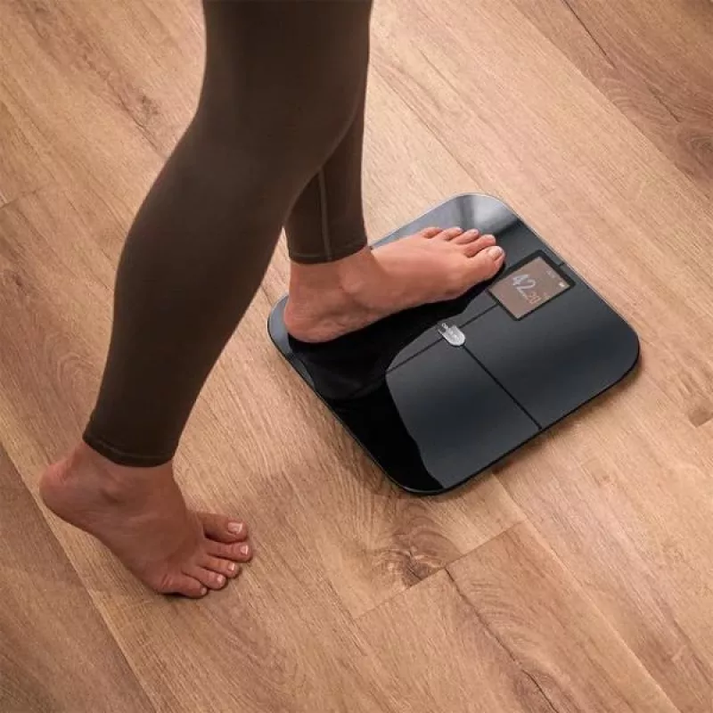 Cecotec Surface Precision HealthySmart Bathroom Scale with BMI and Body Composition Analysis, 180 kg Capacity, Bluetooth, Black