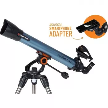 Celestron Inspire 70AZ Refraktor Teleskoop 35x Suurendus Must, Sinine