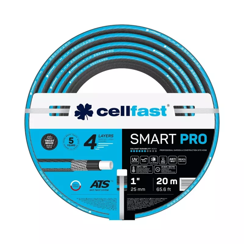 CELLFAST Smart PRO ATS1 Garden Hose 20m 1/2 inch Green