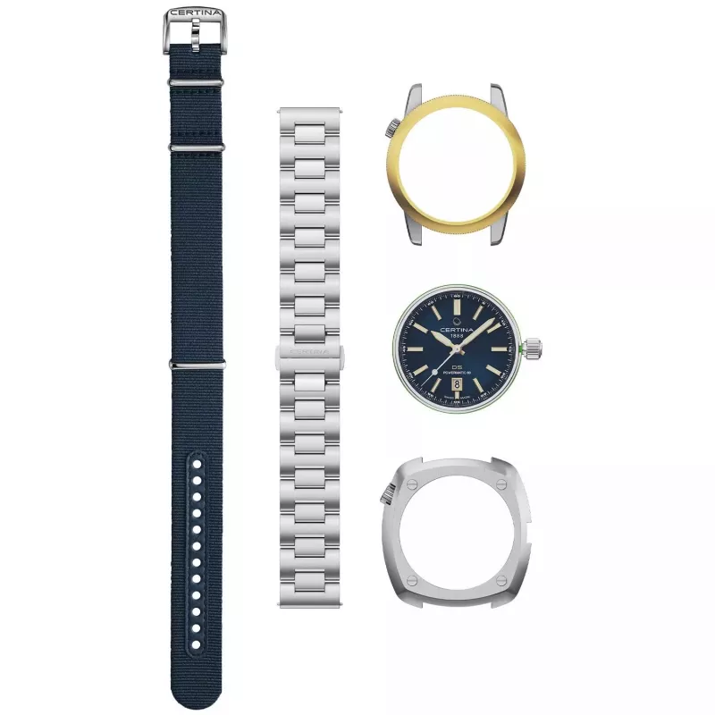 CERTINA DS Action Diver Automatic Men's Watch 43mm Blue Dial Stainless Steel Milanese Mesh Bracelet C041407190410