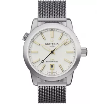 CERTINA DS Action Diver Men's Automatic Watch 43mm Silver Dial Grey NATO Strap C041407190310