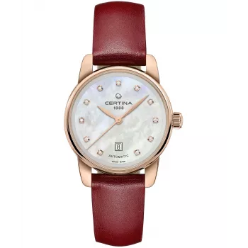 CERTINA DS Caimano naiste käekell 29mm roostevabast terasest pärlmutter sihverplaadiga