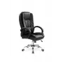 CHAIR RELAX 75x64x110-118 cm Must Ergonoomiline Kontori-/Mängutool PU-nahaga, Reguleeritava Kõrgusega, Kallutatav kuni 150°, Integreeritud Peatoe ja Nimmetoe Padjaga, 120 kg Kandevõime