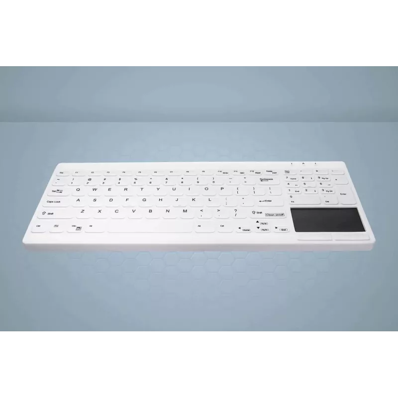 CHERRY Active Key MedicalKey AK-C7412 Juhtmega USB klaviatuur Saksa QWERTZ paigutus Valge Desinfitseeritav IP68
