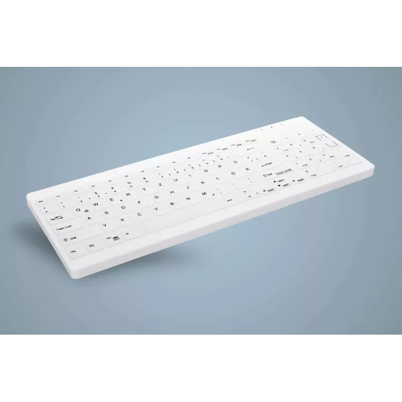 CHERRY Contour Active Key QuickClean AK-C7012 juhtmega klaviatuur, must, QWERTY, USB, CHERRY SX kääritehnoloogia, 105 klahvi, sihvakas disain, desinfitseeritav pind