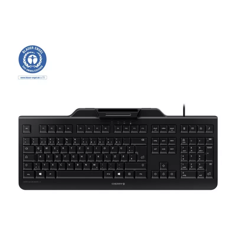 CHERRY SECURE BOARD 1.0 FRANCE klaviatuur, prantsuse AZERTY paigutus, juhtmega USB, must
