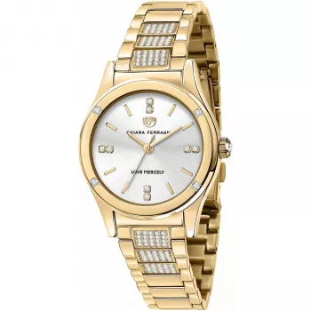 Chiara Ferragni naiste kvarts-analoogkell R1953102506 32 mm hõbedane roostevabast terasest Milanese võrk