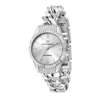 Chiara Ferragni naiste kell R1953104502 kvarts-analoogkell 34 mm hõbedane roostevabast terasest Milanese võrk-käevõru