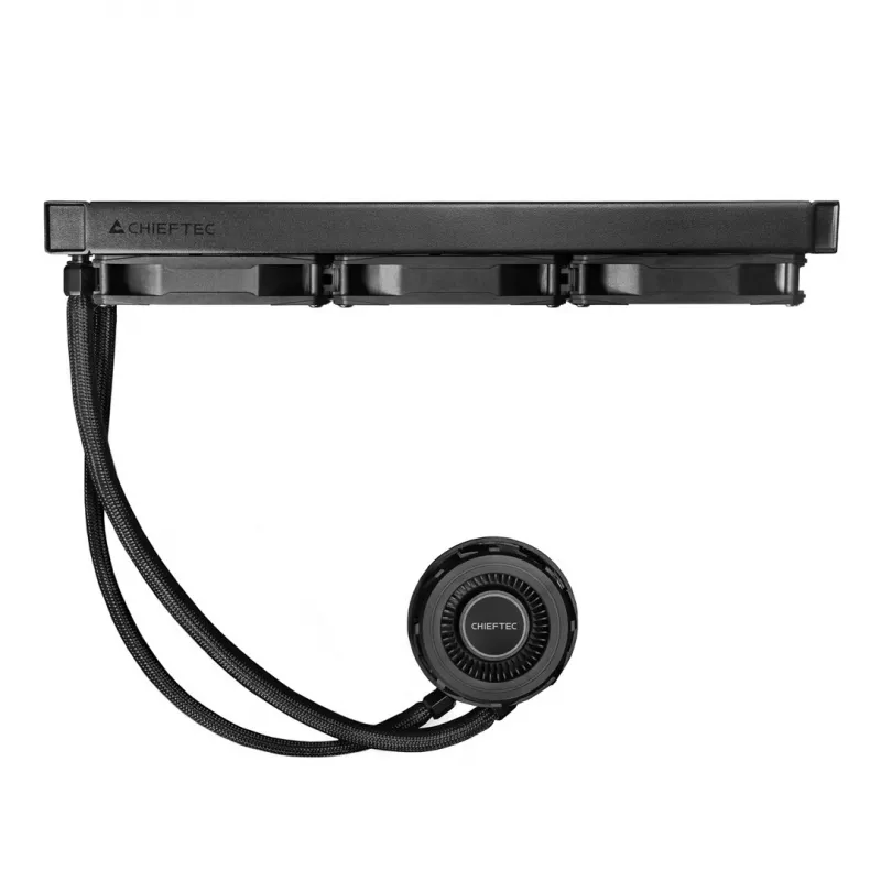 Chieftec Iceberg PRO 360 DARK ARGB AIO vedelikjahutus CPU-le koos VRM ventilaatoriga, 360mm radiaator, must