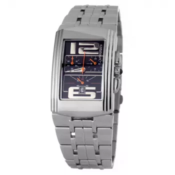 CHRONOTECH CT7018B-04M meeste analoogkvartskronograafkell 40mm roostevaba teras hõbedane