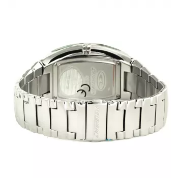 CHRONOTECH CT7065M-02M meeste analoogkvartskell 36mm roostevabast terasest musta numbrilaua ja hõbedase käevõruga