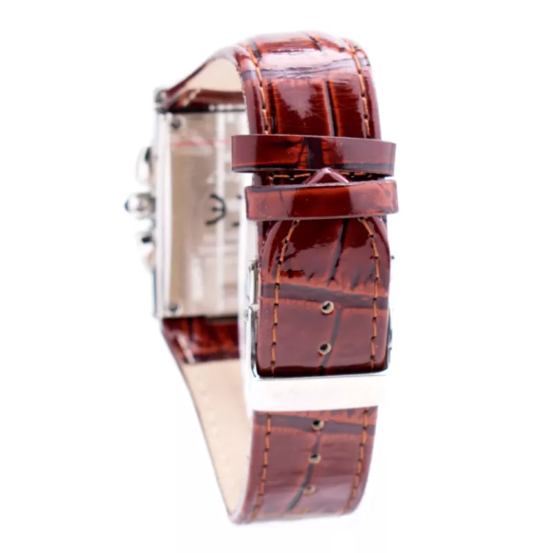 CHRONOTECH MAN CT7018M-03MT analoogkvarts-kell 33mm must sihverplaat nahkrihm