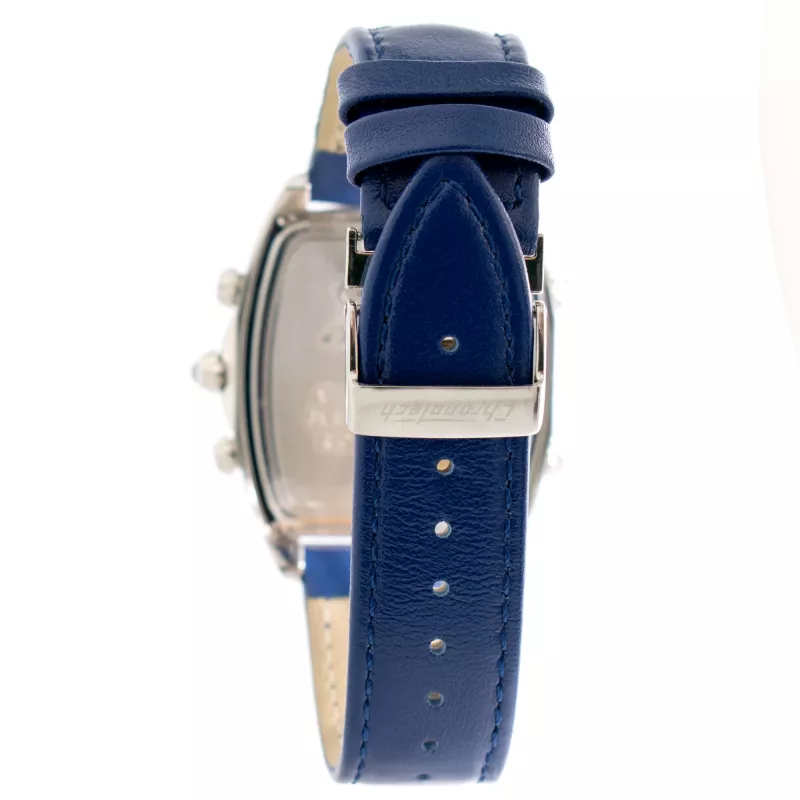 CHRONOTECH MAN CT7677M-03 45mm Analoogne Kvartskronograafkell Musta Sihtnumbri ja Nahkrihmaga